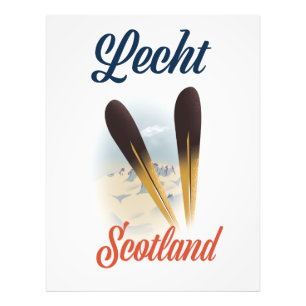 Lecht Scotland Ski poster travel art