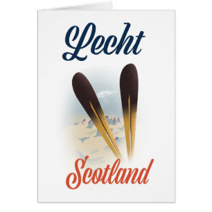 Lecht Scotland Ski poster travel art