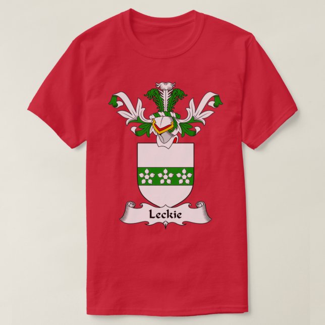 Leckie Coat of Arms Family Crest  T-Shirt (Design Front)