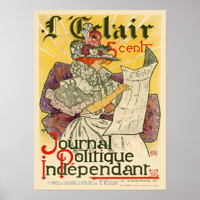 L'Eclair Journal Politique Independent Poster (Front)
