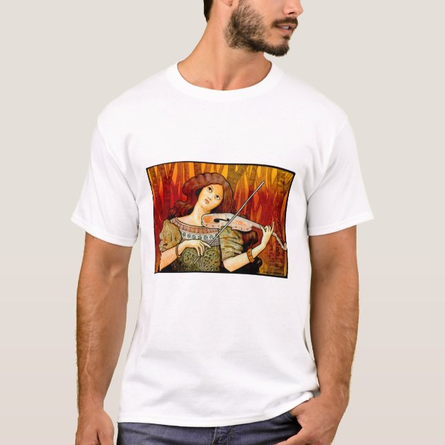 Lecons Music Violin Vintage Poster T-Shirt (Front)