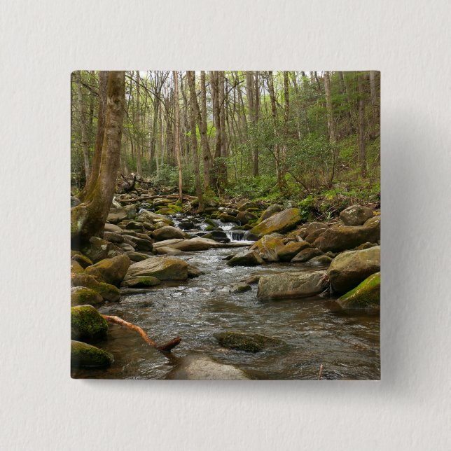 LeConte Creek at Great Smoky Mountains 15 Cm Square Badge (Front)