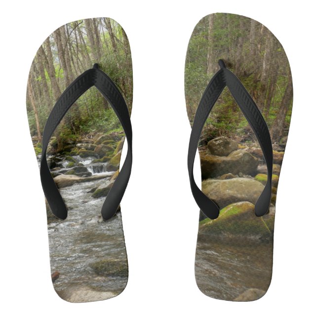 LeConte Creek at Great Smoky Mountains Flip Flops (Footbed)