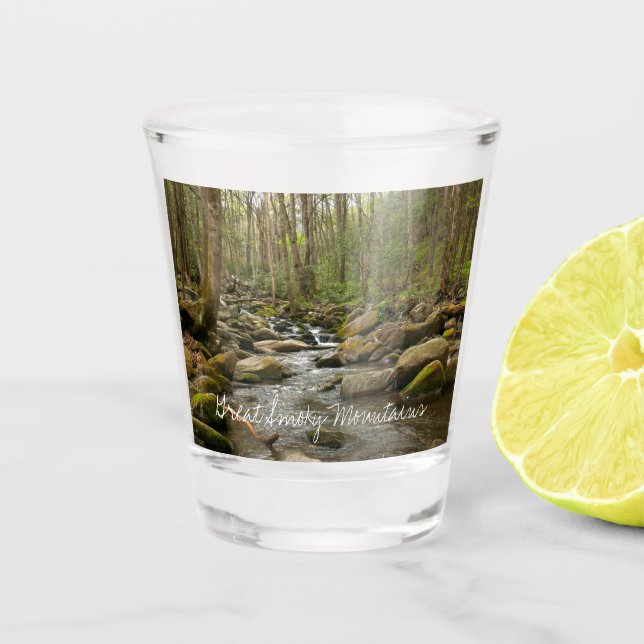 LeConte Creek at Great Smoky Mountains Shot Glass (Front)