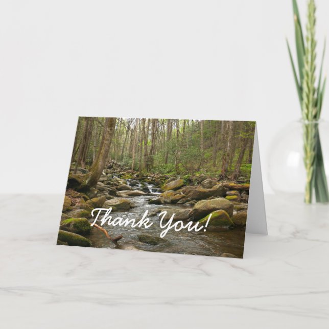 LeConte Creek at Great Smoky Mountains Thank You Card (Front)