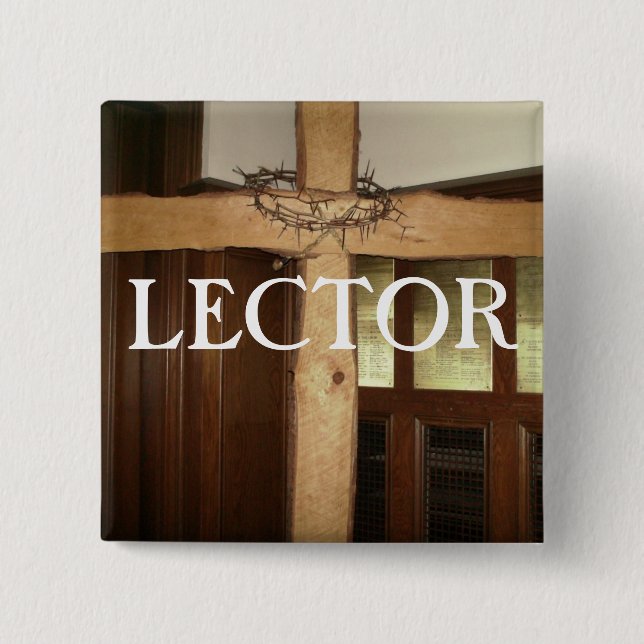 LECTOR 15 CM SQUARE BADGE (Front)