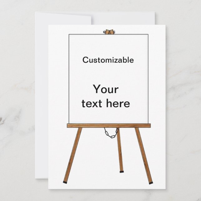 Lecture and Display Wooden Easel Invitation (Front)