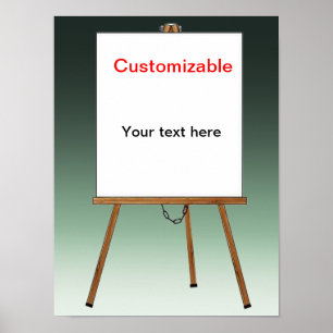 Lecture and Display Wooden Easel Poster
