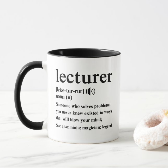 Lecturer Definition Mug (With Donut)