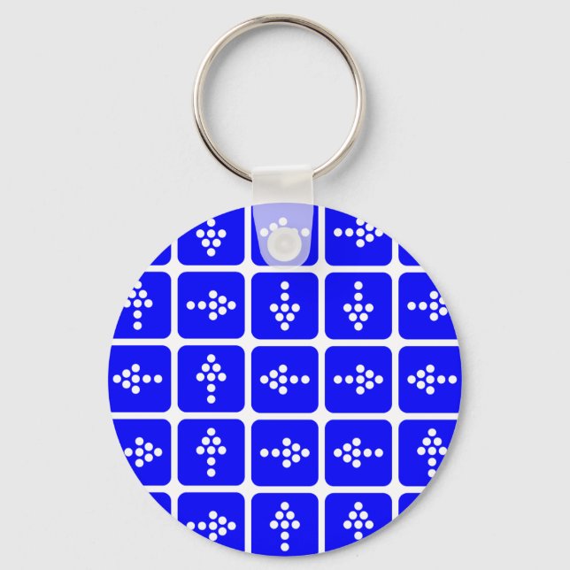 LED Arrow Square Blue Key Ring (Front)