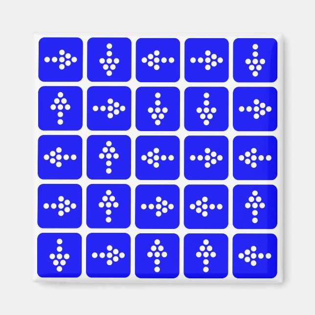 LED Arrow Square Blue Magnet (Front)