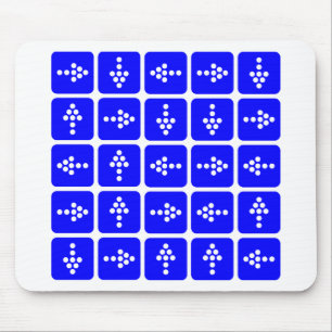 LED Arrow Square Blue Mouse Mat