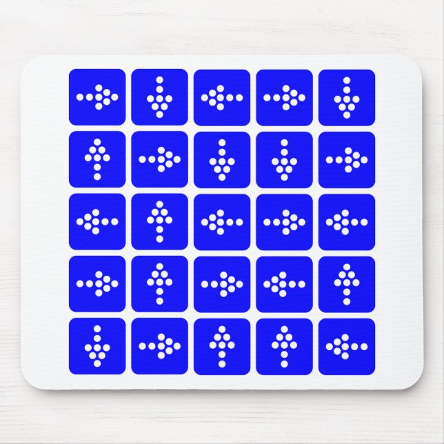 LED Arrow Square Blue Mouse Mat (Front)