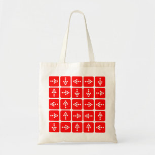 LED Arrow Square Red Tote Bag