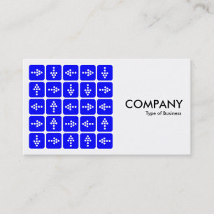 LED Arrows Square Blue - White Business Card