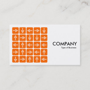 LED Arrows Square Orange - White Business Card