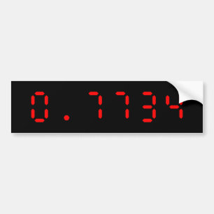 LED Calculator Hello   0.7734 Bumper Sticker