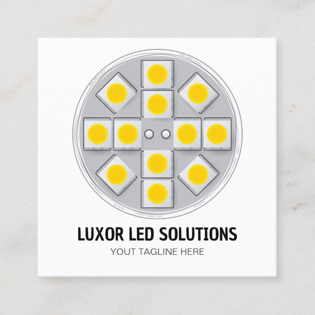 Led Custom QR Square Business Card (Front)