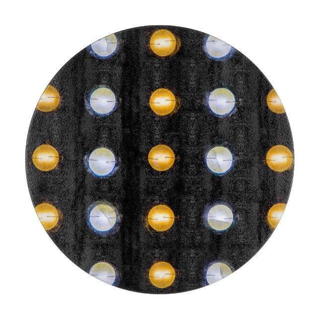 LED lights, closeup abstract background. Cutting Board (Front)