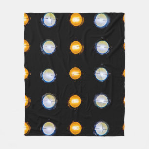 LED lights closeup abstract background. Fleece Blanket