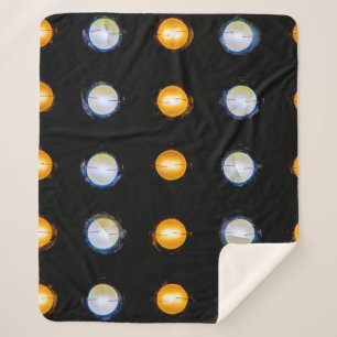 LED lights closeup abstract background. Sherpa Blanket