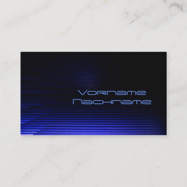 LED Stripes blue Business Card (Front)