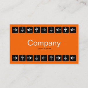 LED Style Arrows - Orange and Grey Business Card