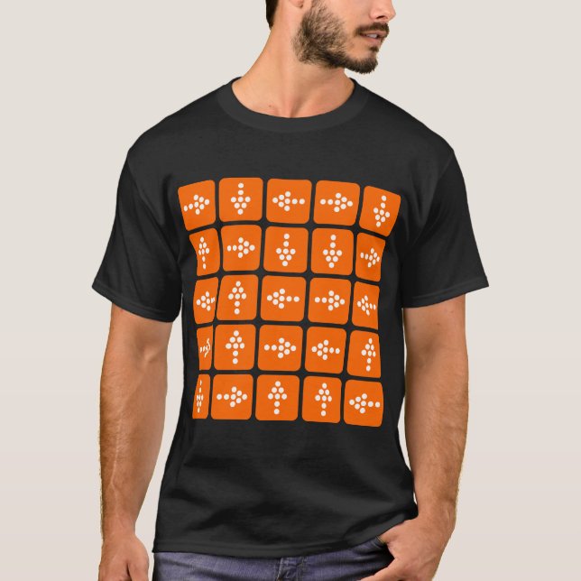 LED Style Arrows - Orange T-Shirt (Front)