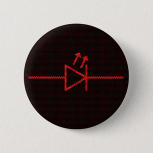 LED Symbol 6 Cm Round Badge