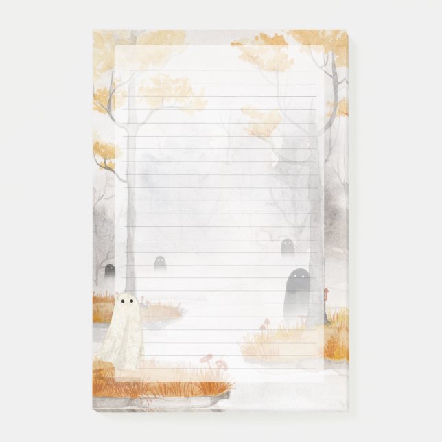 Led Through The Mist - Ghost Lined Letter Paper Post-it Notes (Front)
