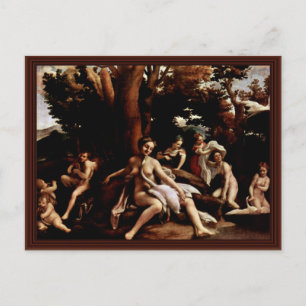 Leda And The Swan By Birth Name Postcard