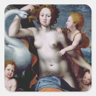 Leda and the Swan Square Sticker