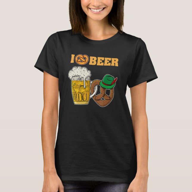 Lederhosen Dirndl Beer Beer Mug Volksfest Bavaria T-Shirt (Front)