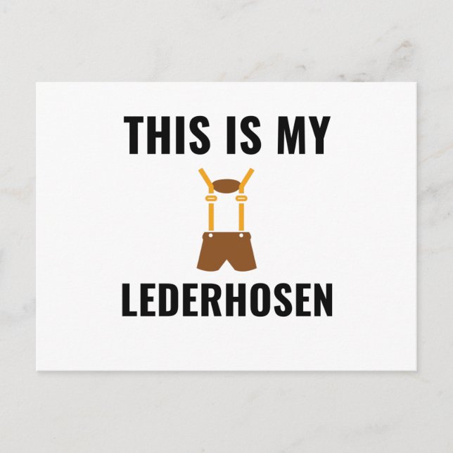 Lederhosen Holiday Postcard (Front)