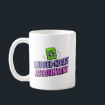 Ledger-ndary Accountant - Funny Accountant Quote Coffee Mug<br><div class="desc">Unleash your inner number-cruncher with the "Ledger-ndary Accountant" coffee mug! This vibrant and playful design is perfect for any accountant with a sense of humour and a love for puns. Featuring a bold and colourful depiction of a ledger, this design is splashed across a backdrop of energetic neon letters that...</div>