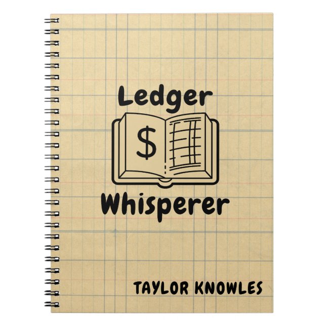 Ledger Whisperer Bookkeeper Photo Notebook (Front)