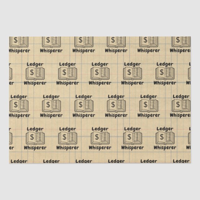 Ledger Whisperer Bookkeeper Tissue Paper (Front)