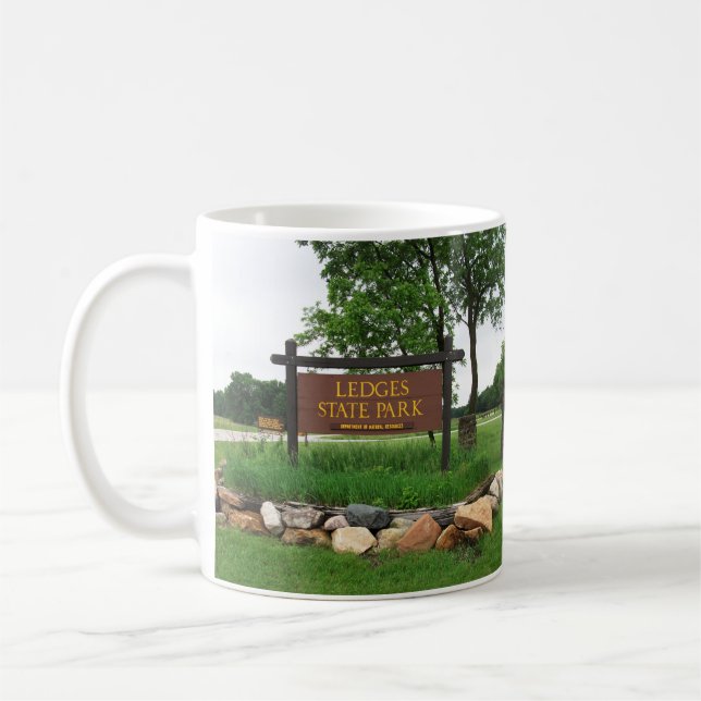 Ledges State Park Entrance Sign Coffee Mug (Left)