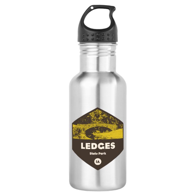 Ledges State Park Iowa 532 Ml Water Bottle (Front)