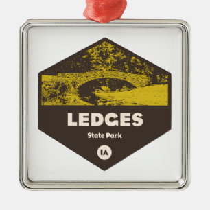 Ledges State Park Iowa Metal Tree Decoration