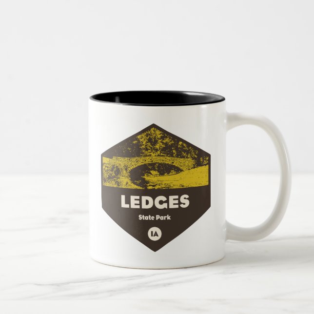 Ledges State Park Iowa Two-Tone Coffee Mug (Right)