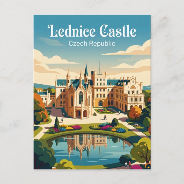Lednice Castle Czech Republic Postcard (Front)