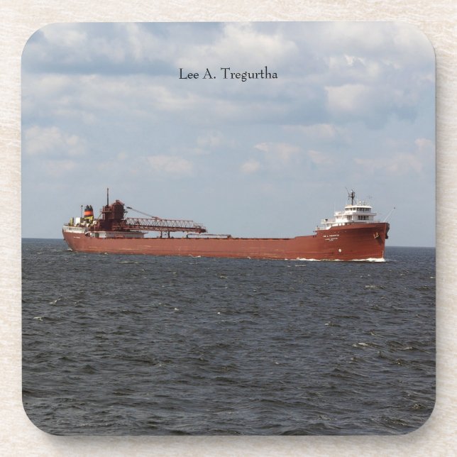 Lee A. Tregurtha set of 6 plastic coasters (Front)