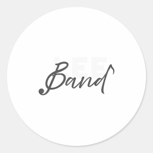 Lee Band Booster New Logo Red Only  Classic Round Sticker (Front)