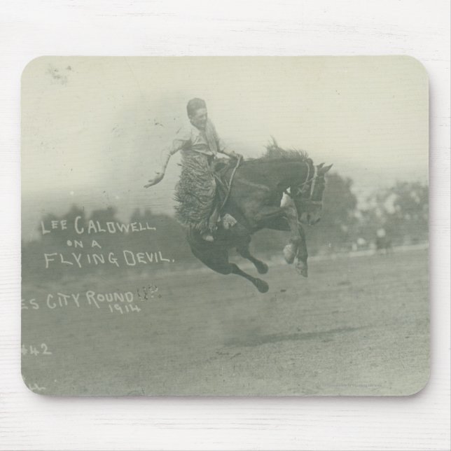 Lee Caldwell riding Flying Devil. Mouse Mat (Front)