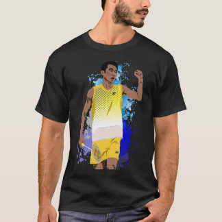 Lee Chong Wei Black Cartoon - Badminton T-Shirt