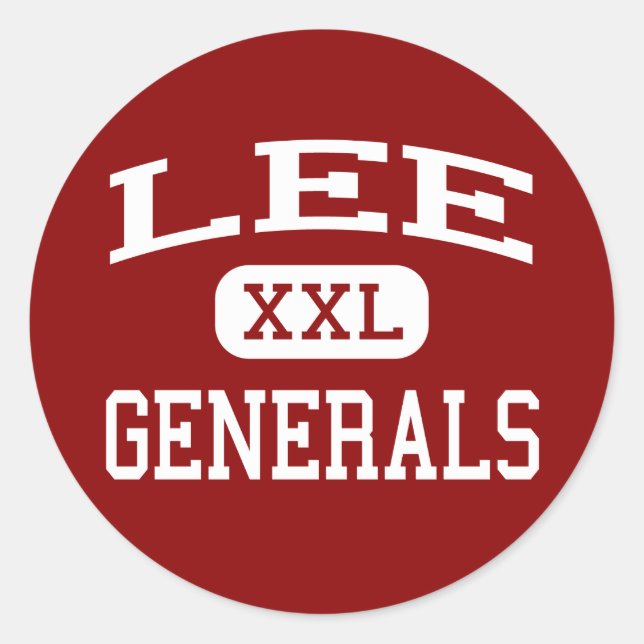 Lee - Generals - High School - Jonesville Virginia Classic Round Sticker (Front)