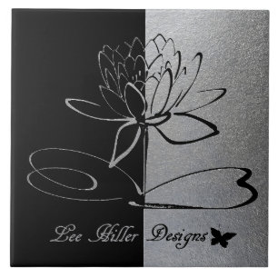 Lee Hiller Designs Logo Accents Black & Stainless Tile
