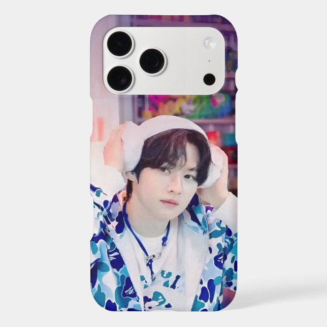Lee Know x BAPE Blue Camo Phone Case (Back)