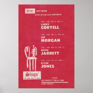 Lee Morgan jazz poster - Last Night at Slugs'